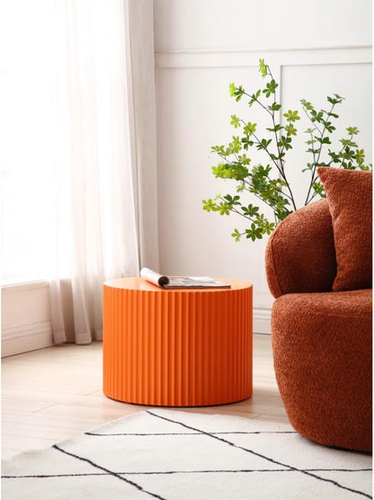Nesting Table Set of 2, MDF Coffee Table Set for Living Room/Leisure Area (Orange + MDF)