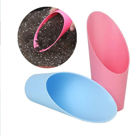 5 PCS Bonsai Soil Scoops, Plastic Garden Soil Scoops, Colorful Small Gardening Tools, Potting Scoopers, Bucket Shovel.Suitable for Flower Planting, Bonsai, Potting, Cultivation, Weeding (5-Color)
