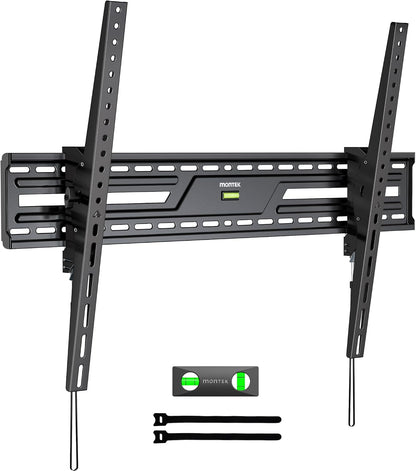 monTEK Heavy Duty Tilting TV Wall Mount for 50-100 Inch TVs up to 220lbs | 4X Safety Tested, 15° Tilt, Fits 16/18/24" Wood Studs, Max VESA 900x600mm, Living Room, Bedroom, Home Theater, Commercial Use