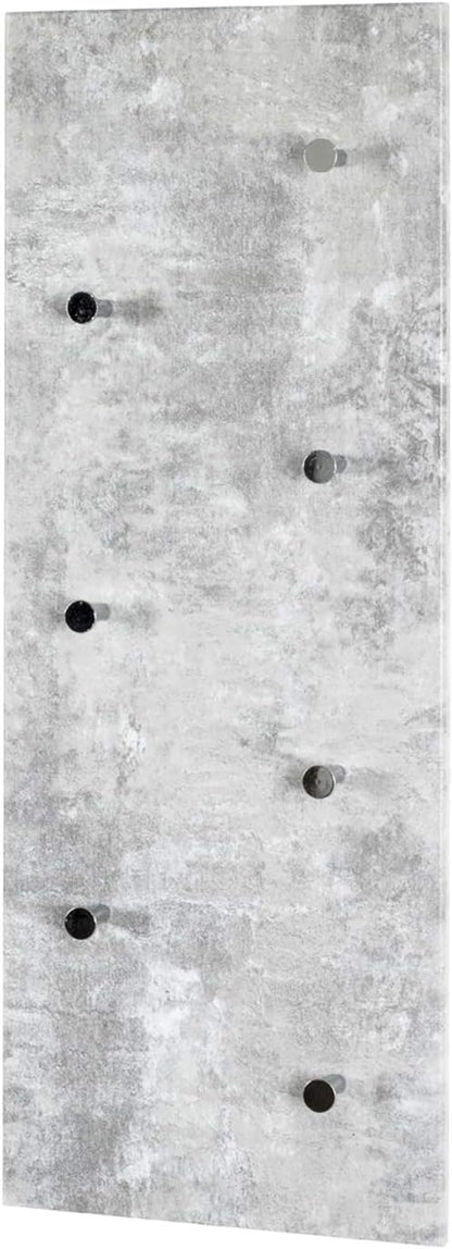 HAKU Furniture Wardrobe, Metal, Concrete Optic/Chrome, 5.5 x 80 x 30 cm