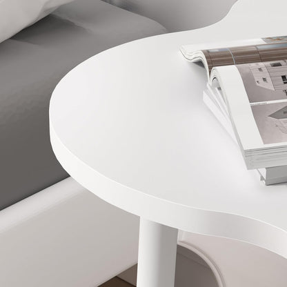 Cloud Coffee Table,Household Small Dining Table Round Side Table 2-Tier Small Tea Table Modern Style End Table Living Room Center Minimalist Display Coffee Table for Living Room Small Space White