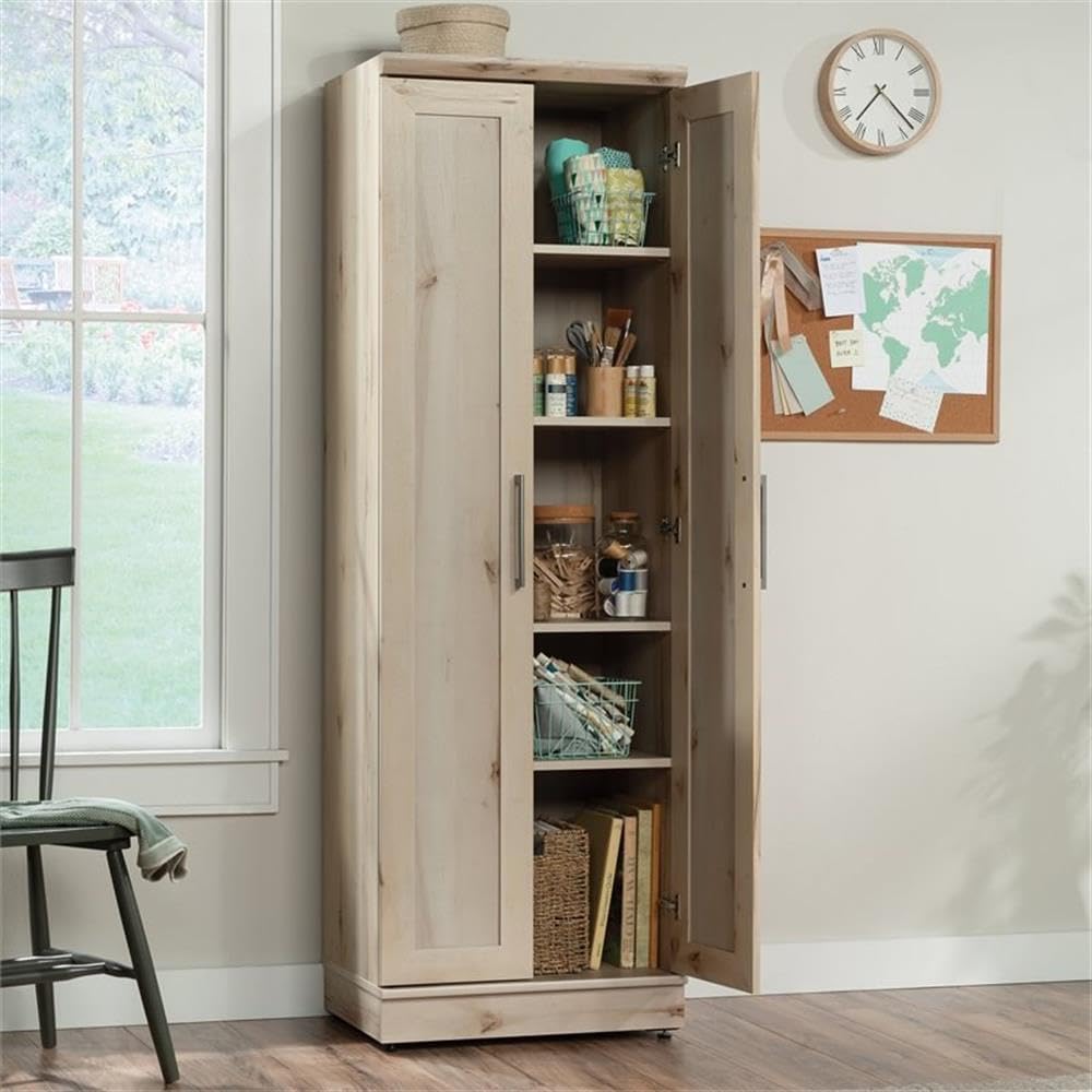 Sauder HomePlus Two Door Storage Cabinet/Pantry Cabinet, Pacific Maple Finish