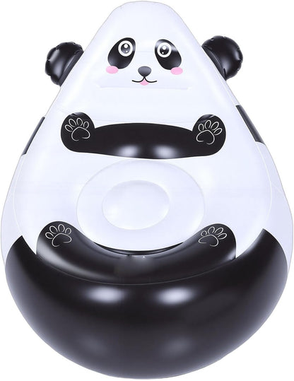 Zopsc Cute Panda Animal Shaped Inflatable Chair, Lightweight Portable Seat for Outdoor, Indoor Use