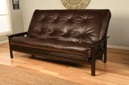 Kodiak Furniture Monterey Queen-size Futon, Espresso Finish with Oregon Trail Java Mattress