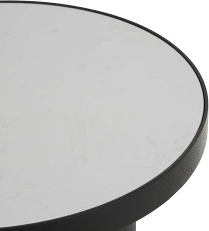 Deco 79 Metal Side End Accent Table End Table with White Marble Tabletop, Side Table 16" x 16" x 20", Black