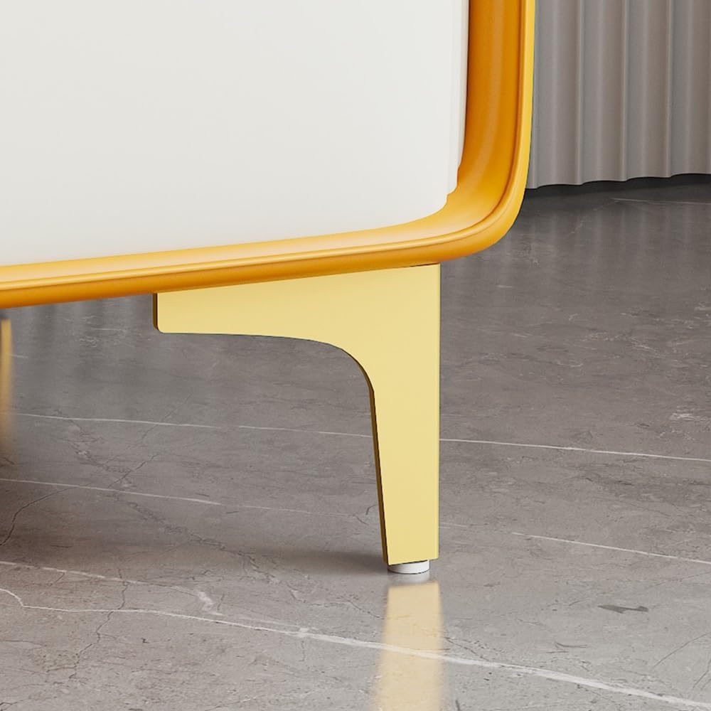 Modern Bed End Stool Bedroom Shoe Changing Entrance Bench Clothing Store Cloakroom Rest Sofa Storage Entryway(Yellow,Medium)