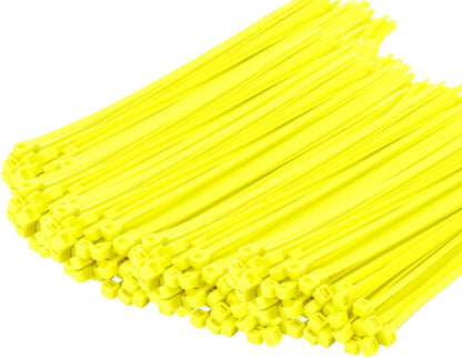 14 Inch Zip Ties Yellow 1000 PCS, 40 Lbs- Heavy Duty Tensile Strength, Nylon PA66 UV Resistant Cable Ties for Indoor and Outdoor Use - Ideal for object bundling and fastening