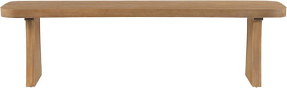 Merax 62.9" Solid Pine Dining Bench with Flared Legs – Rustic Wood Entryway & Dining Seating for 3 Adults, Heavy Duty 350lbs Capacity, Natural Finish for Farmhouse, Modern & Coastal Homes, Pine Wood