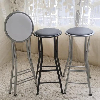 28inch/70cm Counter Height Bar Stool,Backless Folding Chair with 300lbs Capacity,Portable Folding Stool for Home Kitchen Party
