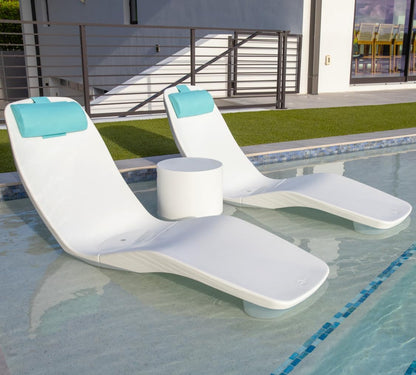 Tenjam Laylo in Pool Lounge Chairs for Sun Shelf Set of Two, Pool Chairs and Lounger for Tanning Ledge with Optional Risers that Support up to 22" of Water Depth