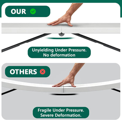6FT Folding Table 4 Pack,Heavy Duty Plastic Foldable Tables with Carry Handles,Fold-in-Half Portable Utility Tables with Steel Legs for Party,Wedding,Banquet, Camping,Picnic,Event,Indoor Outdoor,White