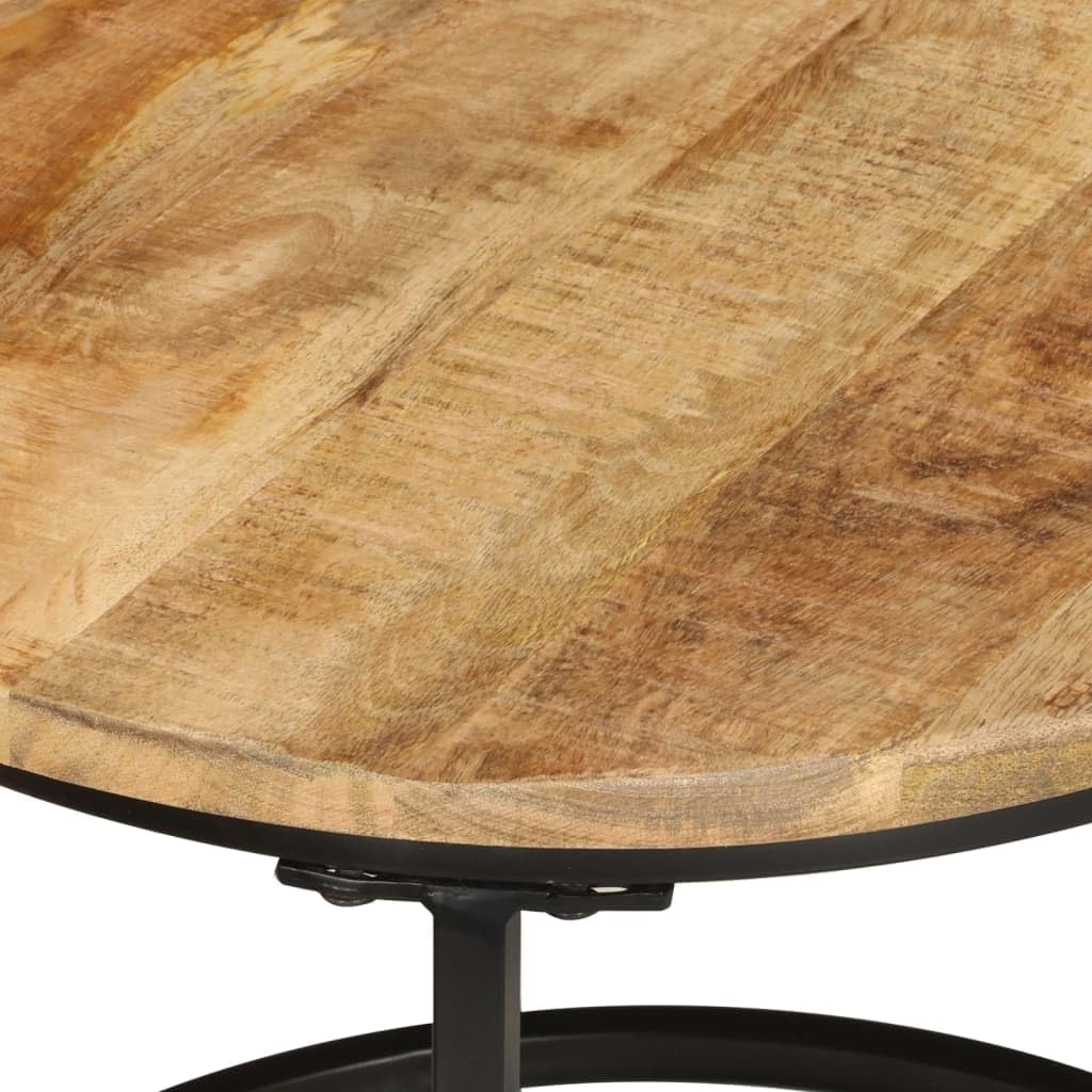 Nesting Tables 3 Pieces Solid Mango Wood | Space-Saving Design, Sturdy Tabletop, Versatile for Living Room, Bedroom, Office