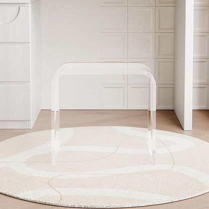 Acrylic 15 Inch Small Stool Set of 2,Multi-Use as Shower/Water-Resistant Stool,Clear Footstool for Bathroom, Seating and Placing Items (10.6" D x 15.7" W x 14.1" H（2PCS)