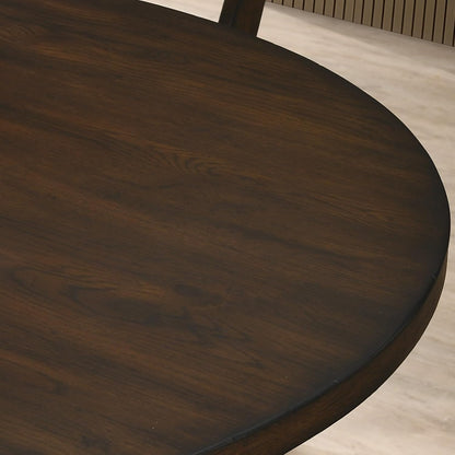 Roundhill Furniture Windvale Cross-Buck Base Dining Table, Espresso