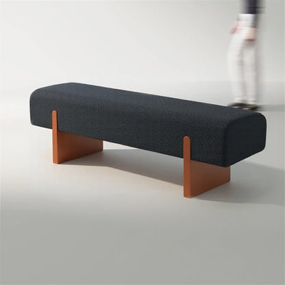 Modern Wooden Bed end Bench Dining Table Upholstered Shoe Changing Dressing Room Rest Area Entryway(Small)