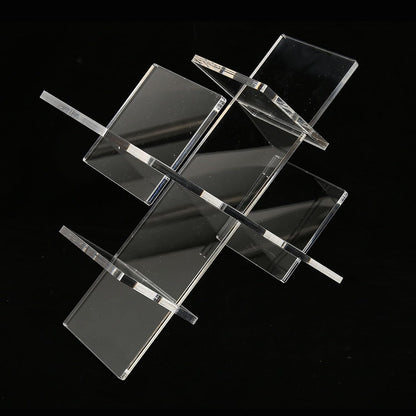 Countertop Wine Rack, 5 Bottle Wine Holder Stand with Transparent Acrylic Tabletop Storage for Home Kitchen Bar