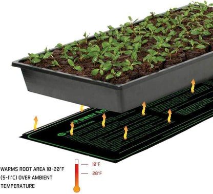 iPower GLHTMTM-A 20" x 20" Waterproof Durable Seedling Heat Mat Warm Hydroponic Plant for Indoor Gardening Germination Starting, black