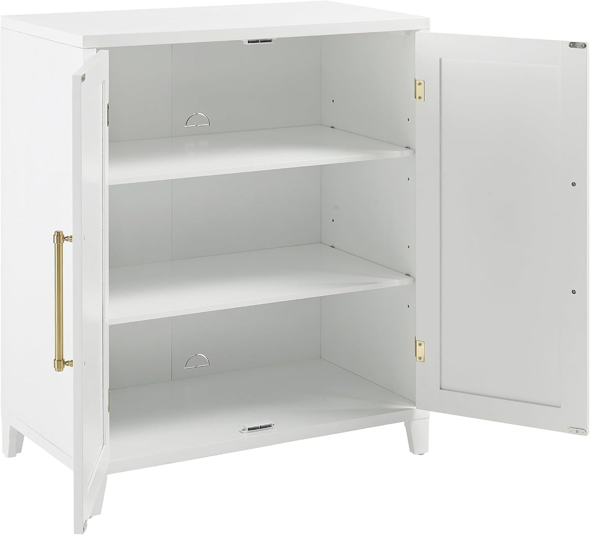 Crosley Furniture Roarke Stackable Kitchen Pantry Storage Cabinet with Doors and Shelves, Accents Cabinets, White
