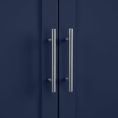 Crosley Furniture Savannah Tall Pantry Storage Cabinet with Shelves, Kitchen, Dining, or Laundry Room, Navy