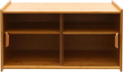 Wall Pantry Cabinet with Adjustable Shelf, Wall Mounted Kitchen Sideboard with Sliding Doors Tabletop Cupboard Pantry Cabinet for Plates Bowls Spices Cups