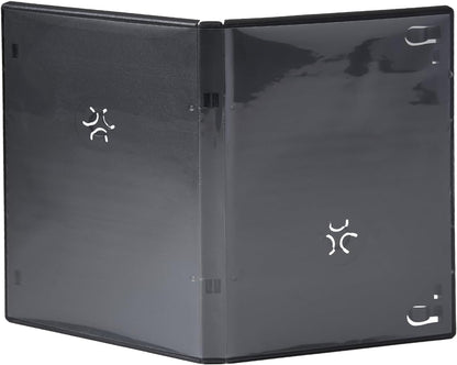 Progo Premium 14mm Standard Size 6-Disc DVD Case with Clear Sleeve - Space Saving Storage Solution for Blu-ray Discs, DVDs and CDs (5 pcs)