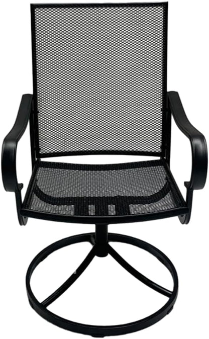 Outdoor Swivel Rocker Dining Chair Set of 6, All Weather Patio Dining Chair with Textilene High Back and Metal Frame, Backyard, Lawn Garden and Deck Porch Patio Furniture Set