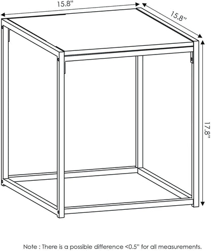 Furinno CAMNUS Metal Frame Living Room Table Set, French Oak Grey | Easy Assembly, Modern Coffee Table and Side Tables Set, End Table, for Couch, for Living Room, Bedroom, Home Office