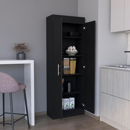 Pantry Cabinet Clinton, Kitchen, Black