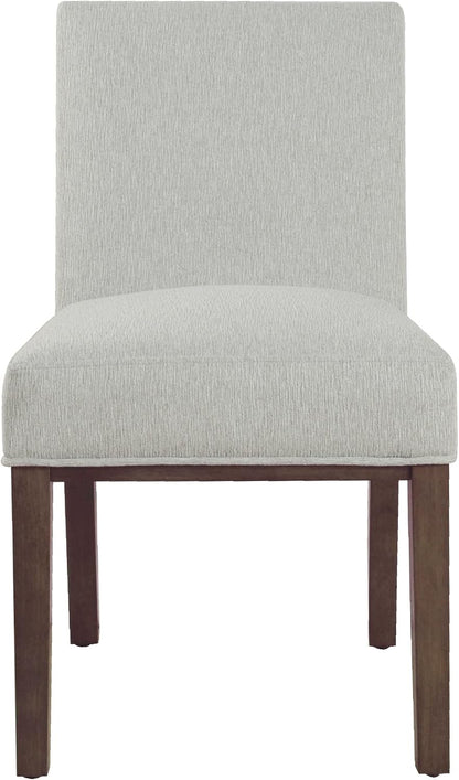 HomePop Kolbe Upholstered Dining Chair - Sustainable Gray Woven, 19.5" Seat Height, Ideal for 29-31 Inch Tables (Single Pack)