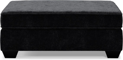 Signature Design by Ashley Lavernett Contemporary Square Oversized Accent Ottoman, Dark Gray