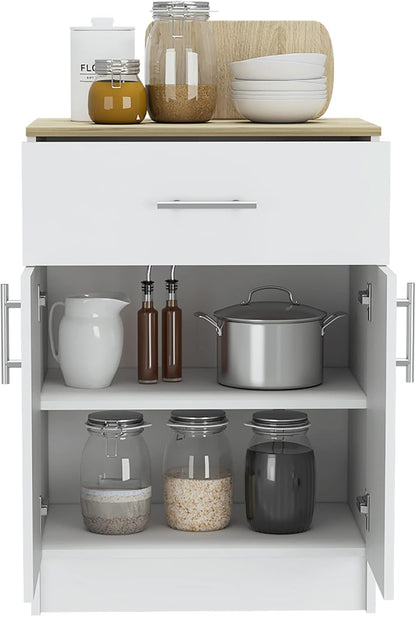 Oxford Pantry Cabinet, Kitchen Storage Solution for Utensils, Food & Dishes - Wall Storage, Adjustable Shelves, Compact Design