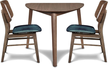 New Classic Furniture Oscar 3-Piece Wood Corner Table Set in Teal