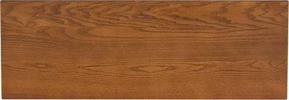 Willow White Backless Dining Bench with Honey Brown Wood Top by Powell