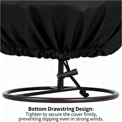 Heavy-Duty 210D Oxford Swing Cover-Waterproof UV-Resistant and Windproof Hammock with Drawstring(Single(115cmx190cm))
