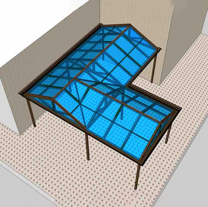 Greenhouse Panels Daylighting Roof Panels Transparent Greenhouse Panel Easy to Bend and Cut for Outdoor Gardens Greenhouses.(Blue,4x6.6ft)