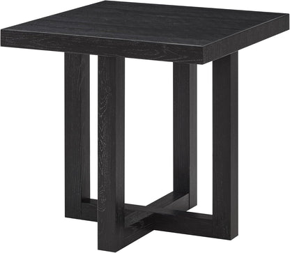 Roundhill Furniture Luno Contemporary End Table, Black