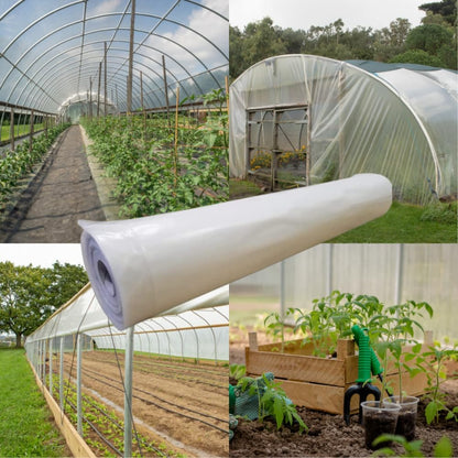 Farm Plastic Supply 4 Year Clear 6 mil Greenhouse Plastic Sheeting - Clear Sheeting, Polyethylene Film, Transparent Plastic Film for Greenhouse (40' x 40')