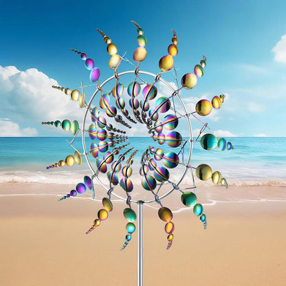 Magical Metal Windmill, Wind Spinners for Yard Garden, Outdoor Spinners, Windmill for Yard, Wind Sculptures & Spinners for Yard Garden Patio Decoration (1PCS Colorful)