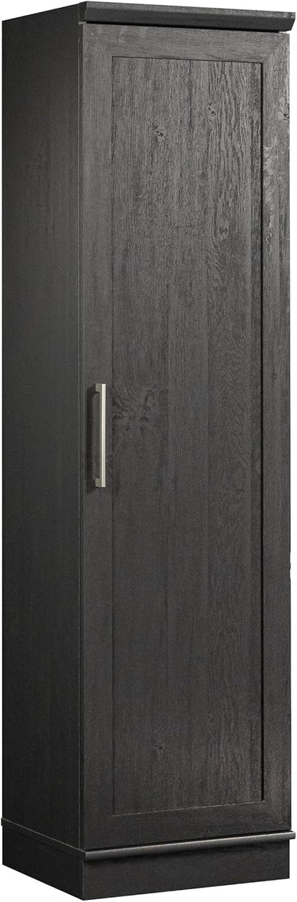 Sauder HomePlus Kitchen Pantry Storage Cabinet Slim Single Door with Adjustable Shelves, Living Room Storage Cabinet, in Raven Oak