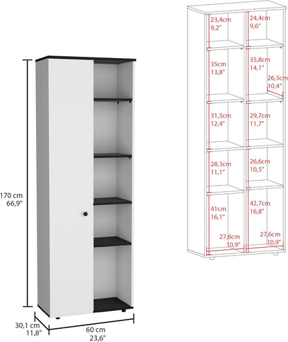 Kitchen Pantry Storage Cabinet with and Five Interior and Exterior Shelves,Storage Cabinet