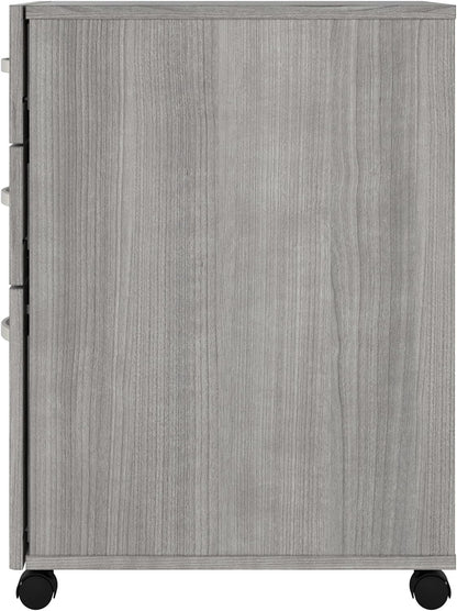 Bush Business Furniture Studio C 3 Drawer Mobile File Cabinet in Platinum Gray | Assembled Office Storage Unit for Home or Commercial Spaces