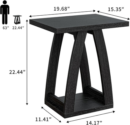 End Tables Living Room Set of 2. Side Tables Living Room. Side Table Beside Sofa. Modern End Table for Home. Black End Tables Set of 2