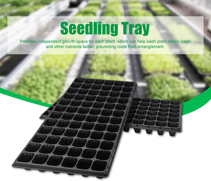 72 Cell Seed Trays, Thick Durable 72 Cell Plug Tray Seedling Plastic Nursery Tray for 1020 Flat Germination (10-Pack, 21"×11", 1.81" Height, Low)