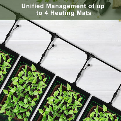 4in1 Seedling Heat Mat,Warm Hydroponic Heating Pad for Indoor Seed Starting,Brewing and Greenhouses,Durable Waterproof Germination Station Heat Mat (20" x 10"- Heat Mat)