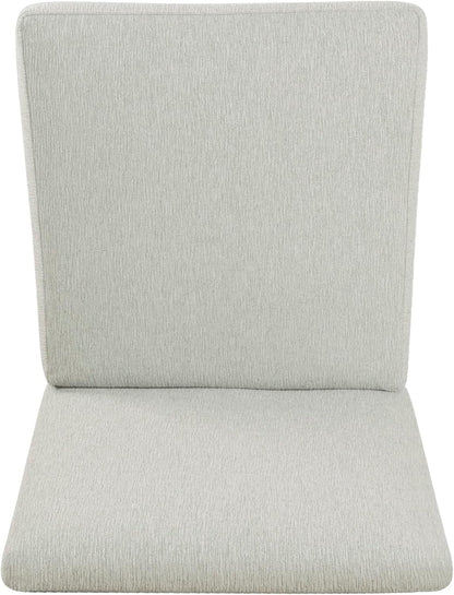 HomePop Kolbe Upholstered Dining Chair - Sustainable Gray Woven, 19.5" Seat Height, Ideal for 29-31 Inch Tables (Single Pack)
