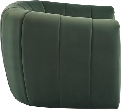 Christopher Knight Home Monroe Velvet Swivel Club Chair,Armchair with 360-Degree Rotation,Upholstered Barrel Swivel Sofa Chair for Living Room/Bedroom,Tufted Back,Thick Cushion, Iron Base, Olive Green