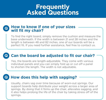 Heavy Duty Chair Cushion Support for Sagging Cushions (17x22) Engineered Wood Chair Seat Support for Sagging Seat, Under Foam Firming Boards for Recliner and Armchair Saver Stiffener Reinforcement