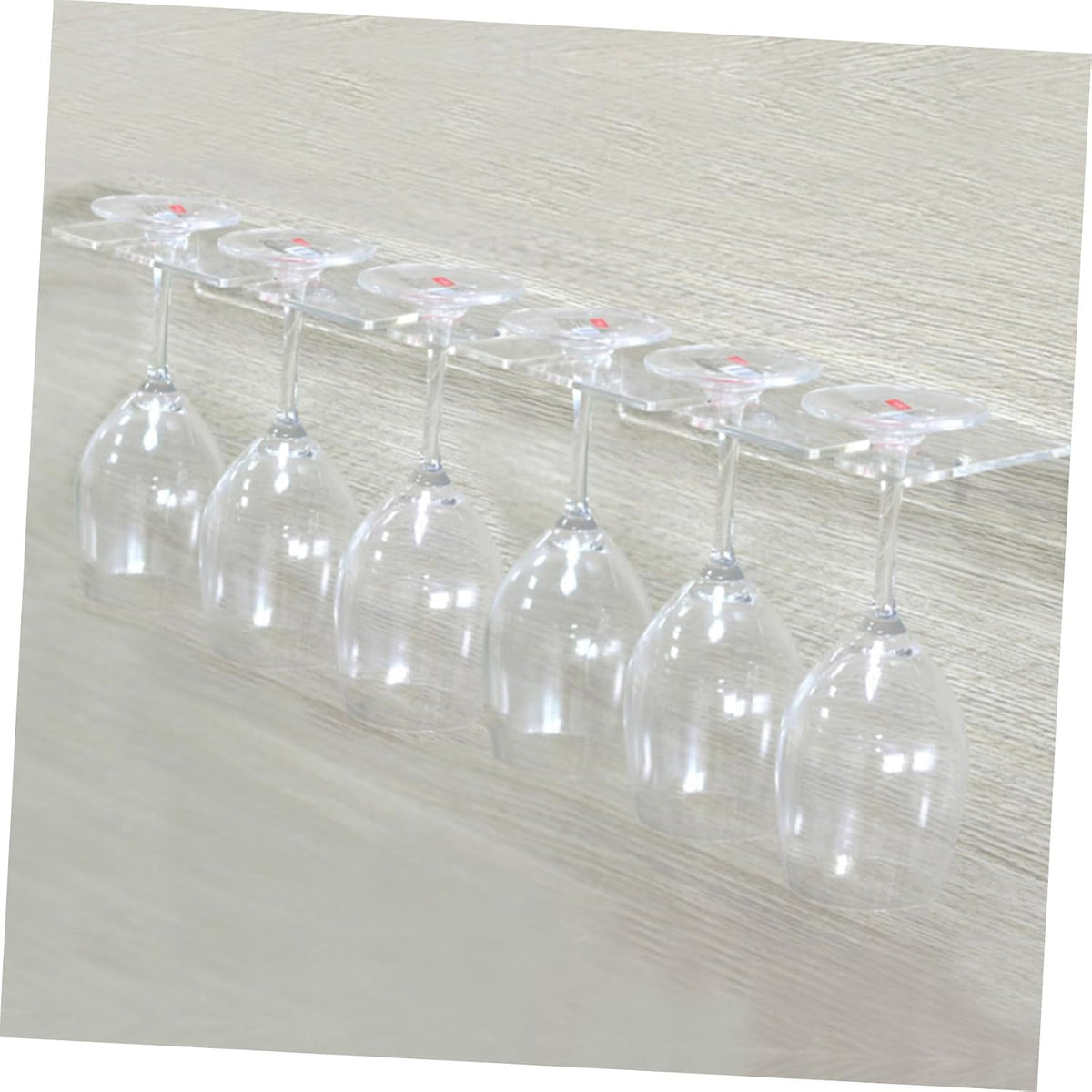 Wall-Mounted Acrylic Wine Glass Holder - 3 Positions Wine Storage Rack for Glasses Storage Hanger Space-Saving Goblet Rack