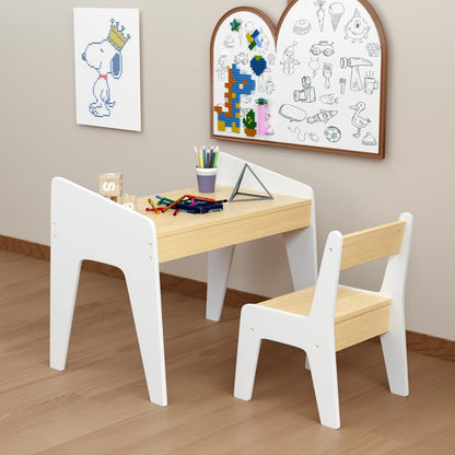 Kids Furniture Set for Bedroom Toddler Table and Chair Set Desk for | Compact toddler table and chair set for ages 2-8. Sturdy MDF wood construction supports play, study, and snack time. Ide