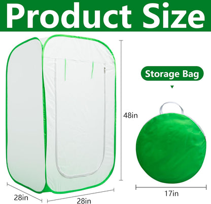 28 x 28 x 48 Inch Pop Up Winter Frost Plant Cover, Gardening Plants Freeze Protection Tent, Warm Plant Protector Enclosure for Snow Frost Protection Indoor & Outdoor